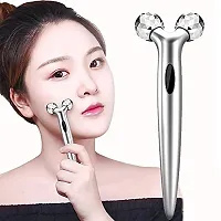 Facial Ice Roller For Glowing  Tighten Skin Reusable Silicone Ice Roller Manual 3D Roller Massager Face-lift Wrinkle Remover Facial Massage Massager (Multicolor)-thumb1