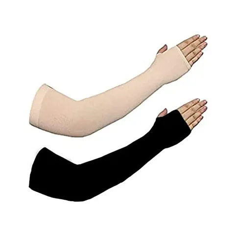 Zoom Lasya Uv , Dust, Pollution And Sunburn Sunlight Protection Full Hand Arm Sleeves Gloves For Women And Men&nbsp;