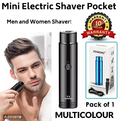 SHAIKH COLLECTION mini portable electric shaver  trimmer, shaver for men shaving water proof, Low-Noise Electric Shaver for Travel or Emergency Business Trips Rechargeable Rotary (multi color)-thumb0