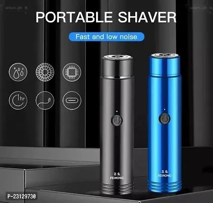 SHAIKH COLLECTION mini portable electric shaver  trimmer, shaver for men shaving water proof, Low-Noise Electric Shaver for Travel or Emergency Business Trips Rechargeable Rotary (multi color)-thumb3