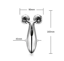 Manual 3D Massager Roller 360 Rotate Face Full Body Shape for Skin Lifting Wrinkle Remover Facial Massage Relaxation Tool, 15.5 x 9.5 x 5 cm, Silver-thumb2