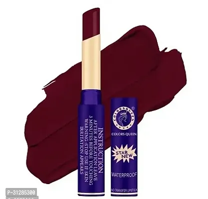 Colors Queen Star New No Transfer Waterproof Lipsticks, Matte Finish, 6 ml - Wine Maroon-thumb0