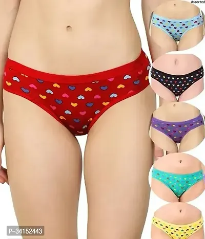 Stylish Cotton Printed Brief for Women, Pack of 6-thumb0