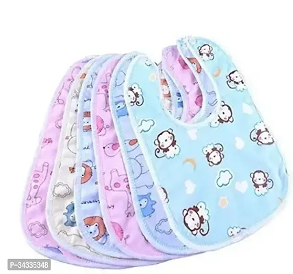 4pcs Waterproof Spill Resistant Bibs | Soft cotton bib Bibs for new born baby 0 to 6 months-thumb0