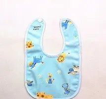 4pcs Waterproof Spill Resistant Bibs | Soft cotton bib Bibs for new born baby 0 to 6 months-thumb1