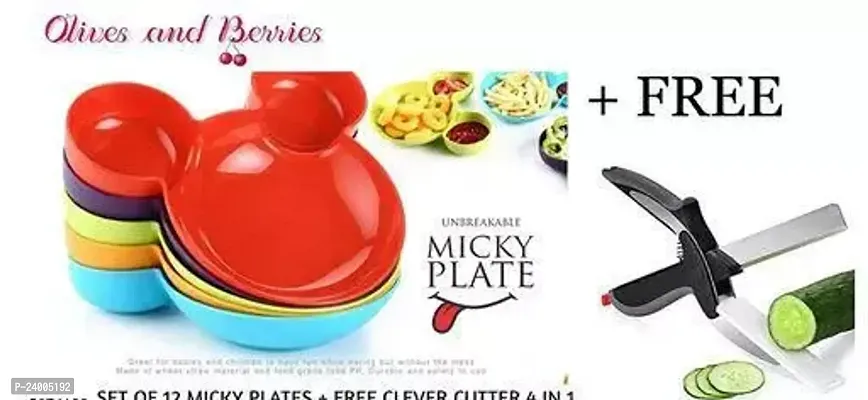 Urban Micky Plates Spoons and Cutter Set of 10
