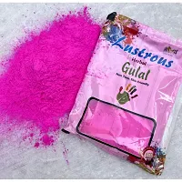 Vegetal Lustrous Natural Holi Colours Herbal Gulal; 400gm; Red, Pink, Green, Yellow, Blue - Pack of 5-thumb2