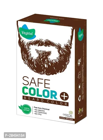 Vegetal Safe Color Beard Color, 25g - Dark Brown-thumb2