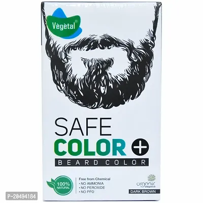 Vegetal Safe Color Beard Color, 25g - Dark Brown-thumb0