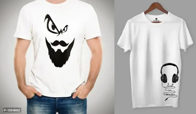 Classy Printed Tshirt Combo pack of 2 for men