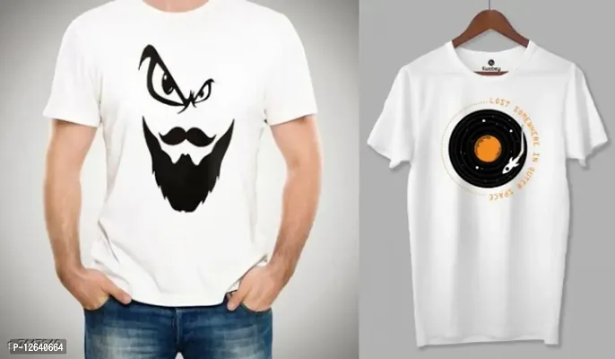 Classy Printed Tshirt Combo pack of 2 for men