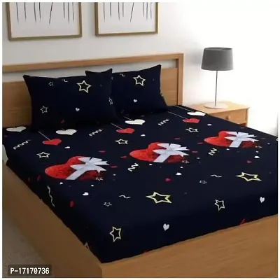 ATTRACTIVE DOUBLE BEDSHEETS WITH TWO PILLOW COVERS-thumb0