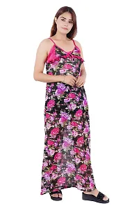 Good Choice Floral Women's Satin Maxi Nighty-thumb1