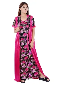 Good Choice Floral Women's Satin Maxi Nighty-thumb4