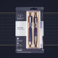 Parker Vector Standard Roller Ball Pen and Ball Pen - Blue Body, 2 Count (Pack of 1) (9000017309)-thumb4