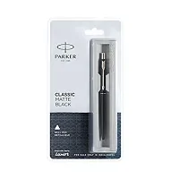 Parker Classic Matte Black Chrome Trim Ball Pen-thumb4