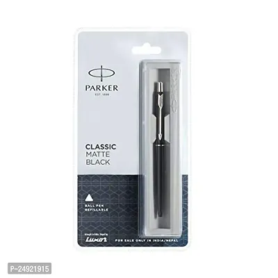 Parker Classic Matte Black Chrome Trim Ball Pen-thumb5