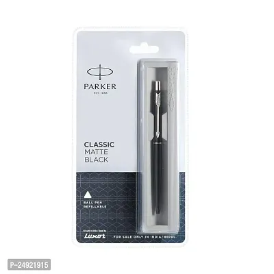 Parker Classic Matte Black Chrome Trim Ball Pen