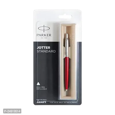 Parker Jotter Standard Chrome Trim Ball Pen | Pen for Gifting | Ideal Rakhi Gift For Brother  Sister Pens Rakshabandhan Gifts | Rakhi Pen Gift Set | Color  Design May Vary-thumb2