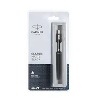 Parker Classic Matte Black Chrome Trim Ball Pen-thumb2