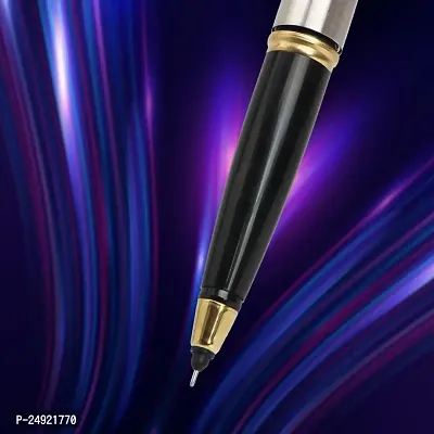 Parker Galaxy Stainless Steel Gold Trim Ball Pen-thumb4