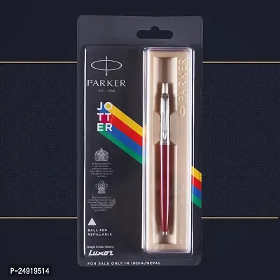 Parker Jotter Standard Chrome Trim Ball Pen | Pen for Gifting | Ideal Rakhi Gift For Brother  Sister Pens Rakshabandhan Gifts | Rakhi Pen Gift Set | Color  Design May Vary-thumb5