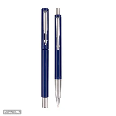 Parker Vector Standard Roller Ball Pen and Ball Pen - Blue Body, 2 Count (Pack of 1) (9000017309)
