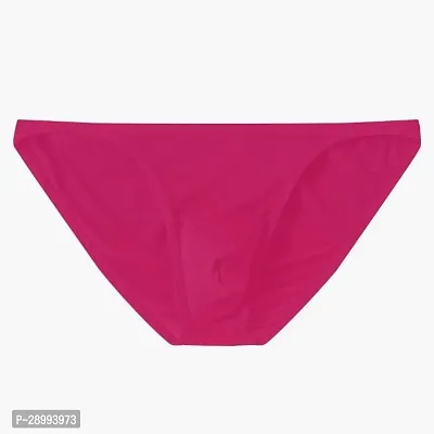 Stylish Pink Cotton Blend Solid Briefs For Men-thumb0