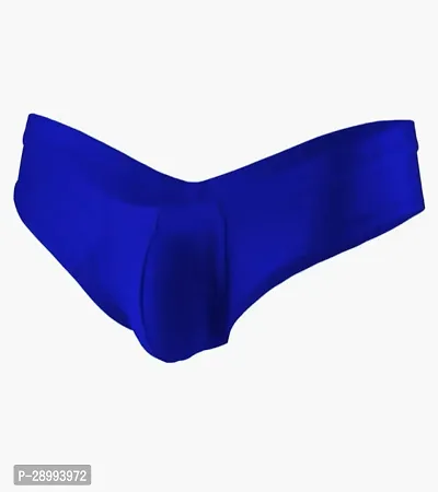 Stylish Blue Cotton Blend Solid Briefs For Men