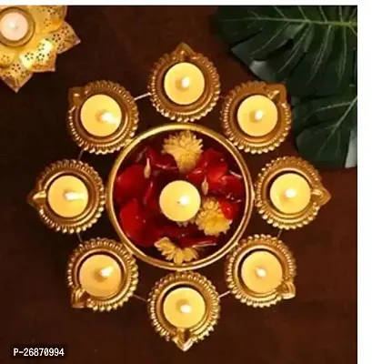 Floral Decorative Bowl Urli Diya, Diwali Decoration Items for Home Decor, Handcrafted Elegant Centerpiece, Pooja Room, Wedding Gift, Anniversaries and Special Occasions