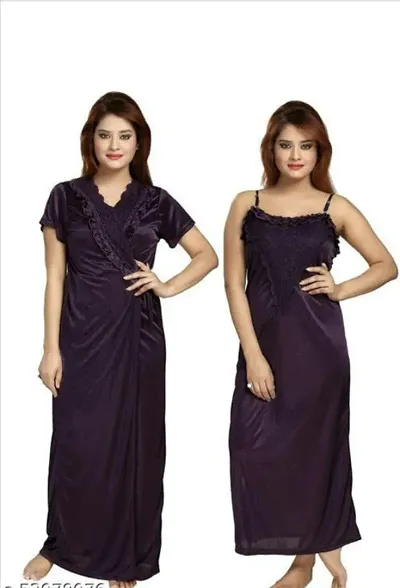 Elegant Bridal 2 PC Night Gown With Robe