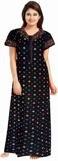 Premium Cotton Printed Jaipuri Nighty/Night Gown For Women