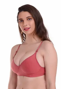 Pack of 1 Women T-Shirt Non Padded Bra(Red)-thumb3