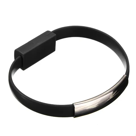 Futaba Fashion Usb Micro Charging Bracelet For Charging Adapter, Apple - Black