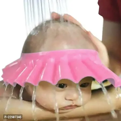 Nema Adjustable Baby Shower Shampoo Cap - Pink-thumb3