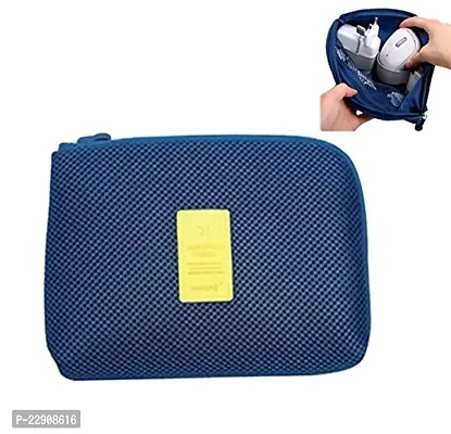 Nema Portable Travel Gadget / Cosmetic Organiser - Blue - Large