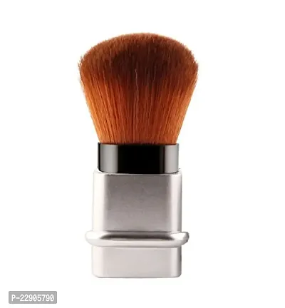 Futaba Retractable Cosmetic Blusher/Pro Foundation Brush - Silver