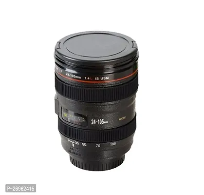 Black Coated  Stainless Steel Camera Lens Mug - Large-thumb0