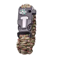 Survival Bracelet Flint Fire Starter Gear With Compass-thumb1
