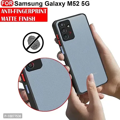 Samsung M52 (5G) | Camera Bump Protection Frosted Matte | 360 Degree Shockproof Anti-Drop for Samsung Galaxy M52 (5G) (Black)-thumb3
