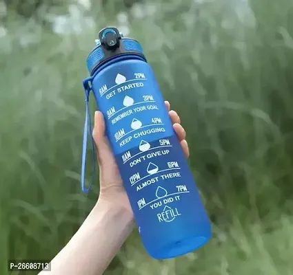 Useful Plastic New Sipper Water Bottles With Motivational Time Marker