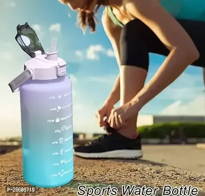 Useful Plastic New Sipper Water Bottles With Motivational Time Marker