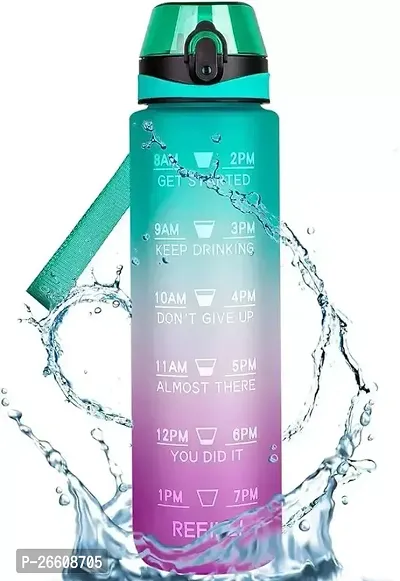 Useful Plastic New Sipper Water Bottles With Motivational Time Marker