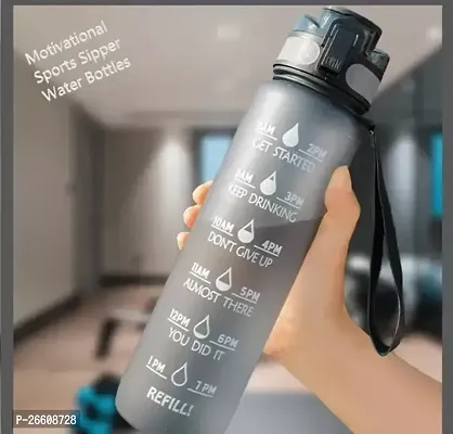 Useful Plastic New Sipper Water Bottles With Motivational Time Marker