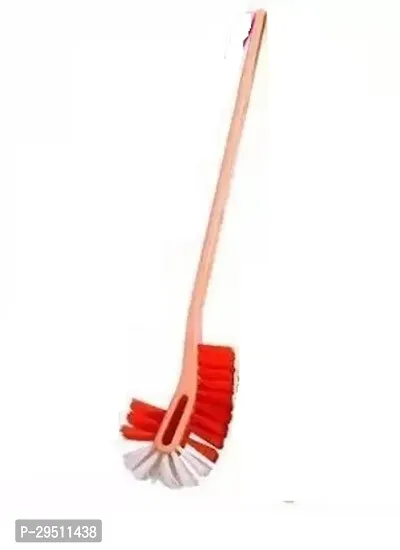 Durable Long Handle Plastic Bristles Toilet Cleaning Bathroom Brush-thumb0