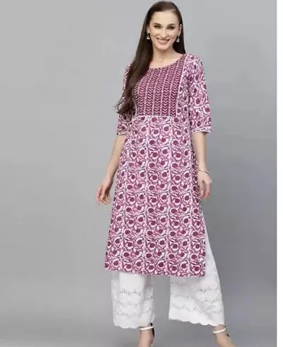 Beautiful Viscose Rayon A-Line Printed Kurta