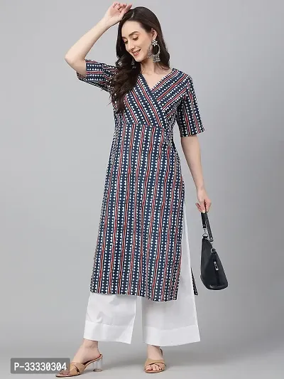 Elegant Multicolored Rayon Ethnic Motif Straight Kurta for Women-thumb0