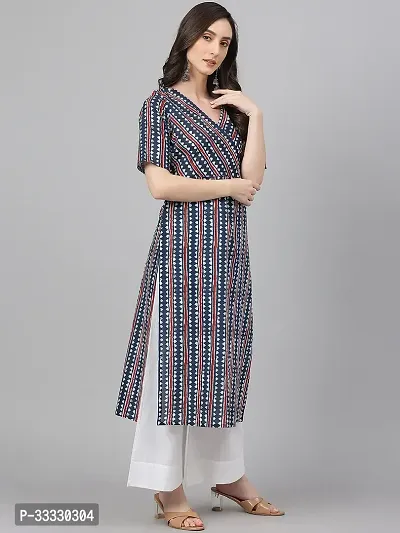 Elegant Multicolored Rayon Ethnic Motif Straight Kurta for Women-thumb2