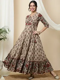 Stylish Cotton Printed Gown for Women-thumb2