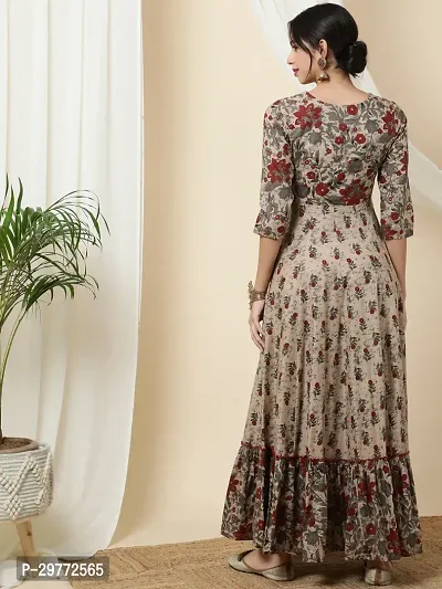 Stylish Cotton Printed Gown for Women-thumb4